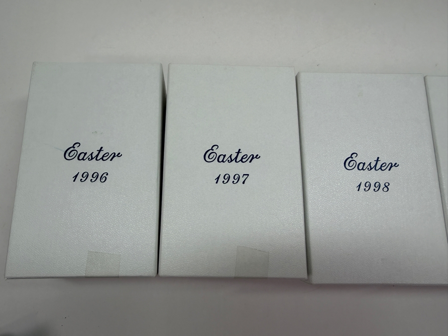 (10) Vintage Noritake Limited Edition Bone China Collectible Easter Eggs With Original Boxes From Years: 1991-1999 And 2009 [Photo 8]