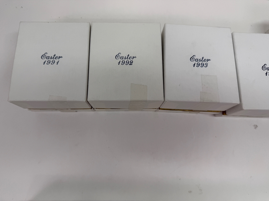 (10) Vintage Noritake Limited Edition Bone China Collectible Easter Eggs With Original Boxes From Years: 1991-1999 And 2009 [Photo 6]