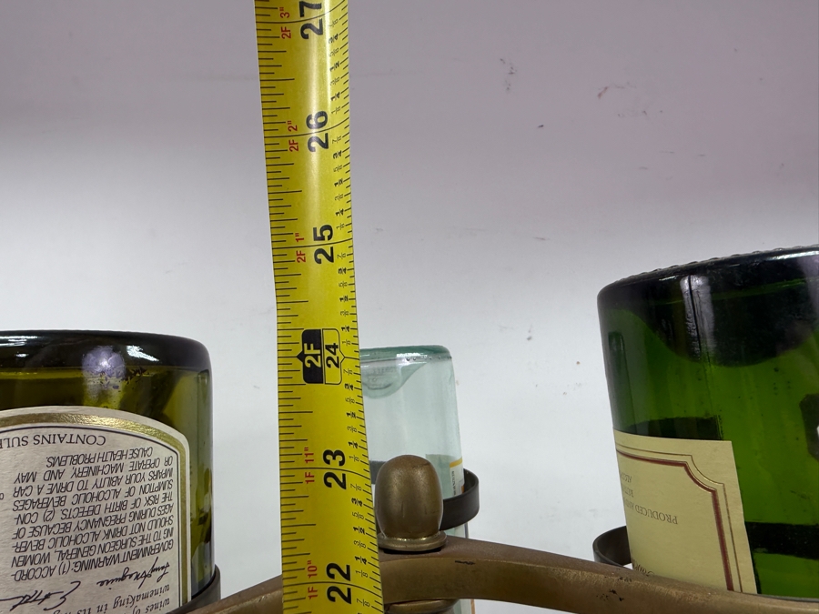 Antique Brass Triple Gaskell & Chambers Optic Pearl Liquor Dispenser On A Weighted Base 13W X 24H (RSF) [Photo 11]