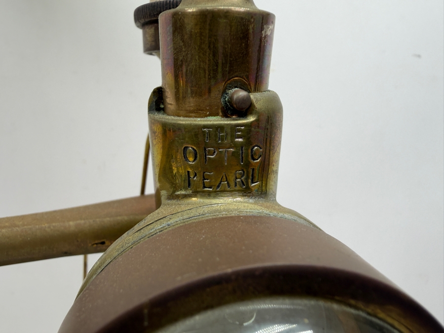 Antique Brass Triple Gaskell & Chambers Optic Pearl Liquor Dispenser On A Weighted Base 13W X 24H (RSF) [Photo 8]