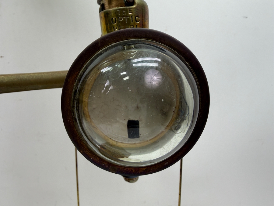 Antique Brass Triple Gaskell & Chambers Optic Pearl Liquor Dispenser On A Weighted Base 13W X 24H (RSF) [Photo 7]