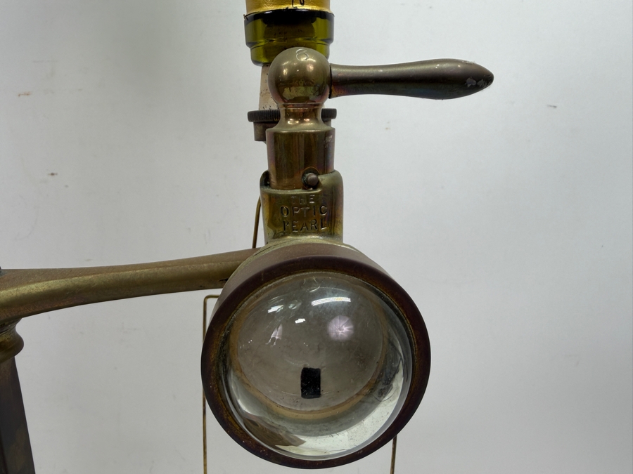 Antique Brass Triple Gaskell & Chambers Optic Pearl Liquor Dispenser On A Weighted Base 13W X 24H (RSF) [Photo 6]
