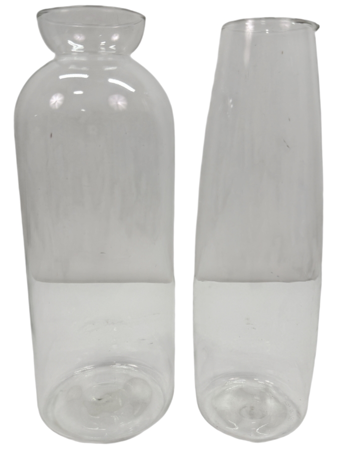 Signed Italian R+D.Lab Luisa Carafe And Ferm Living Still Carafe Artisan Glassware 10'H (HA)