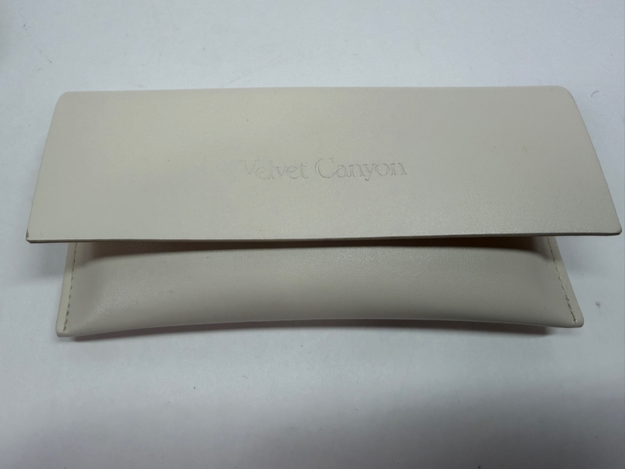 Velvet Canyon The Poet Oval Sunglasses In Cream Tort Shell Acetate With Brown Lenses And Case (HA) [Photo 7]