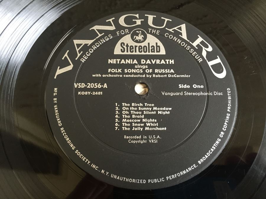 Netania Davrath - Sings Folk Songs Of Russia - Vanguard - VSD-2056 [Photo 4]