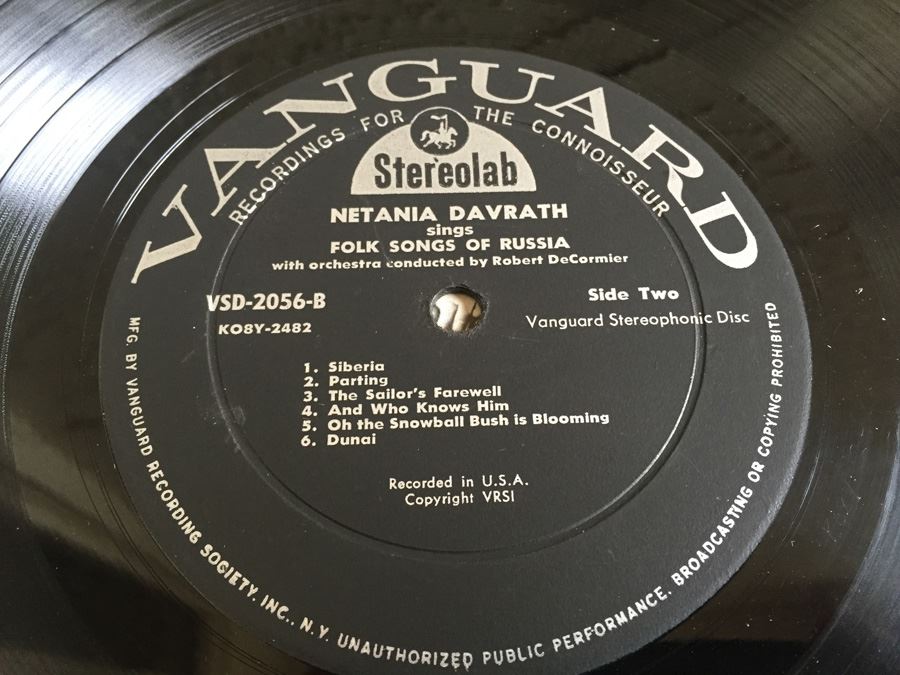 Netania Davrath - Sings Folk Songs Of Russia - Vanguard - VSD-2056 [Photo 6]