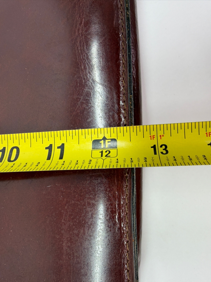 Bosca Old Leather Partners Briefcase In Hand-Stained Dark Brown Italian Vegetable-Tanned Leather With Brass Lock Clasp Retailed $750 (RSF)


 [Photo 8]