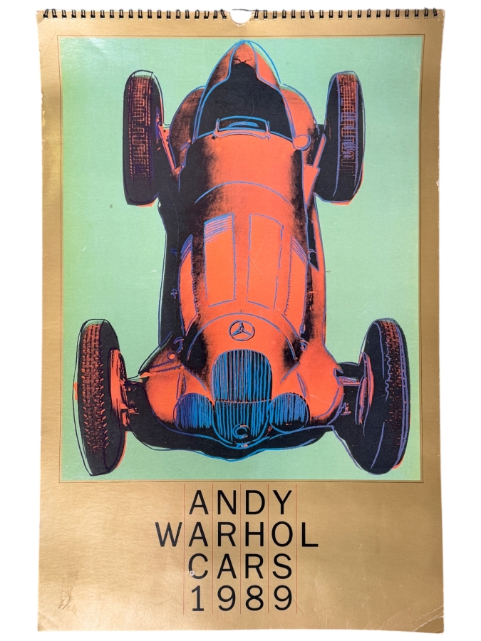 Rare Vintage 1989 Andy Warhol Cars Mercedes-Benz Promotional Pop Art Centennial Anniversary Calendar 14.5 X 22 (LJ)