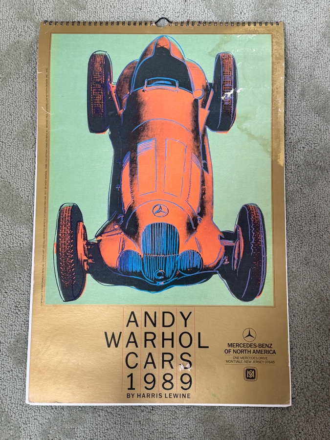 Rare Vintage 1989 Andy Warhol Cars Mercedes-Benz Promotional Pop Art Centennial Anniversary Calendar 14.5 X 22 (LJ) [Photo 17]