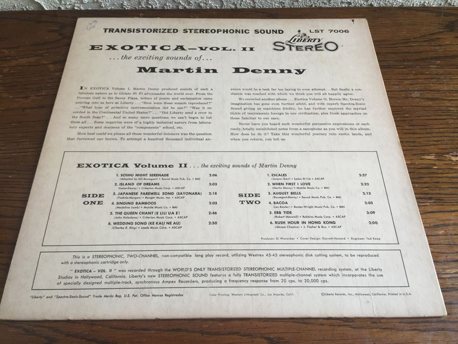 Martin Denny ‎- Exotica Volume II - Liberty ‎- LST 7006 [Photo 2]