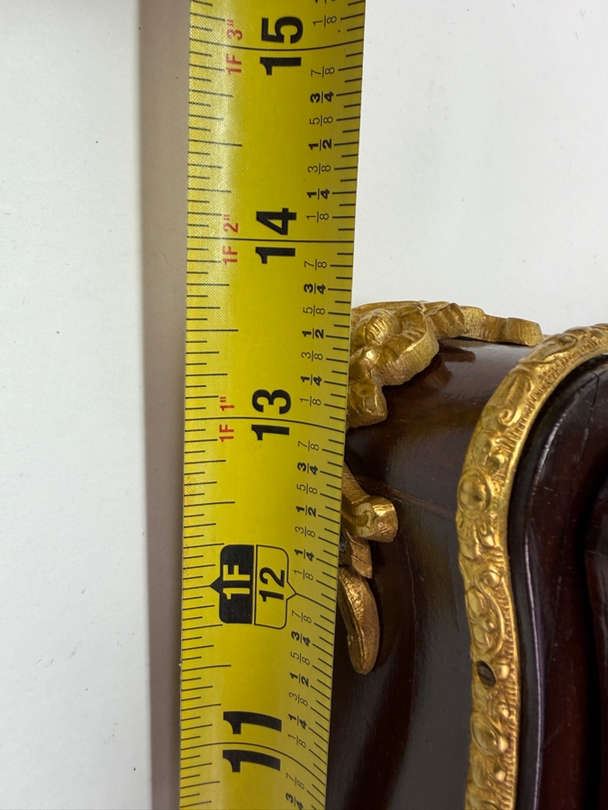 19th-Century French Napoleon III Marquetry Tantalus Liquor Cabinet Featuring A Hand-Painted Porcelain Plaque And Gilt Bronze Mounts 14'W X 10'D X 14'H (RSF) [Photo 23]