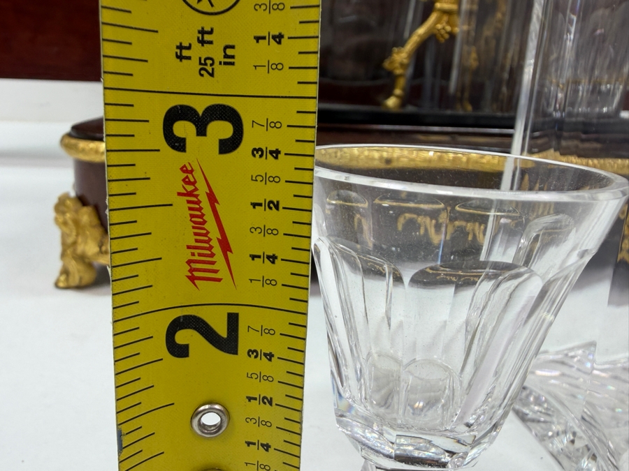 19th-Century French Napoleon III Marquetry Tantalus Liquor Cabinet Featuring A Hand-Painted Porcelain Plaque And Gilt Bronze Mounts 14'W X 10'D X 14'H (RSF) [Photo 21]