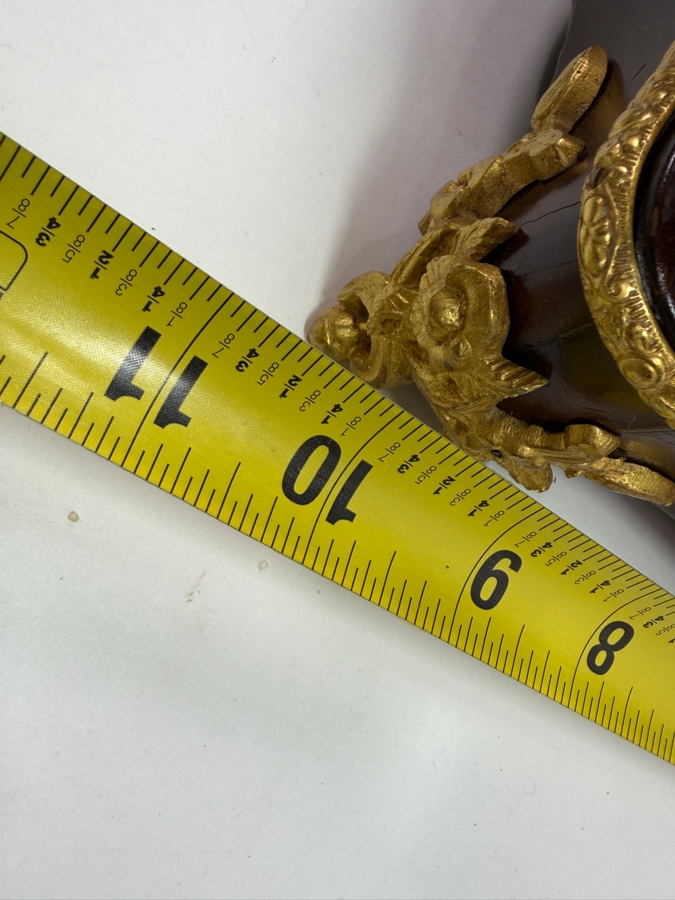 19th-Century French Napoleon III Marquetry Tantalus Liquor Cabinet Featuring A Hand-Painted Porcelain Plaque And Gilt Bronze Mounts 14'W X 10'D X 14'H (RSF) [Photo 24]