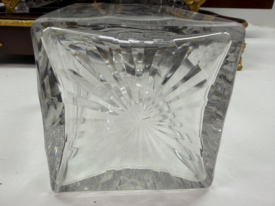 19th-Century French Napoleon III Marquetry Tantalus Liquor Cabinet Featuring A Hand-Painted Porcelain Plaque And Gilt Bronze Mounts 14'W X 10'D X 14'H (RSF) [Photo 17]