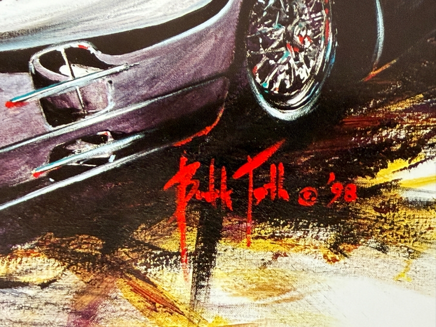 Benedek Toth (B. 1958, Hungarian) Vintage 1998 Artist Signed Mercedes-Benz 21st Annual Exhibition Poster Featuring W196 Streamliner Artwork By Benedek Toth At Fashion Island, Newport Beach 22W X 28H (LJ) [Photo 5]