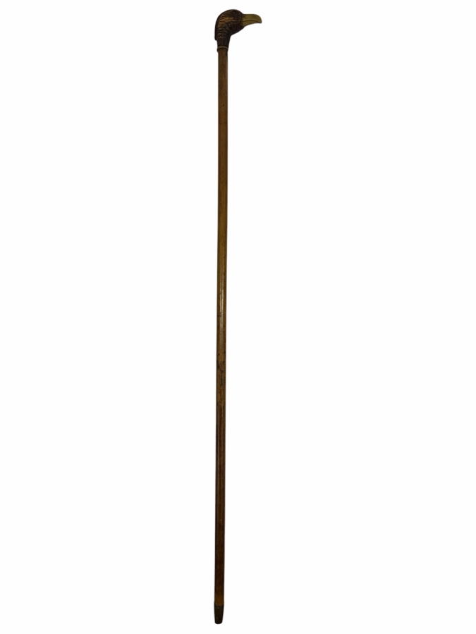 Just Added - Antique Victorian Carved Bird Head Child's Dress Cane Walking Stick 25'L (RSF) [Photo 3]