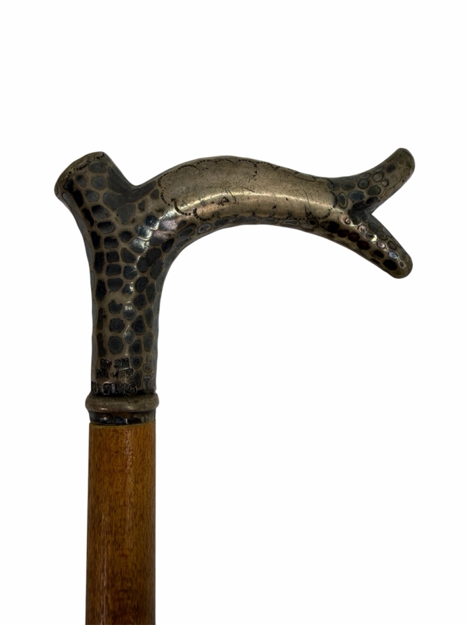 Just Added - Antique Victorian Sterling Silver Handle Child's Dress Cane Walking Stick 25'L (RSF) [Photo 2]