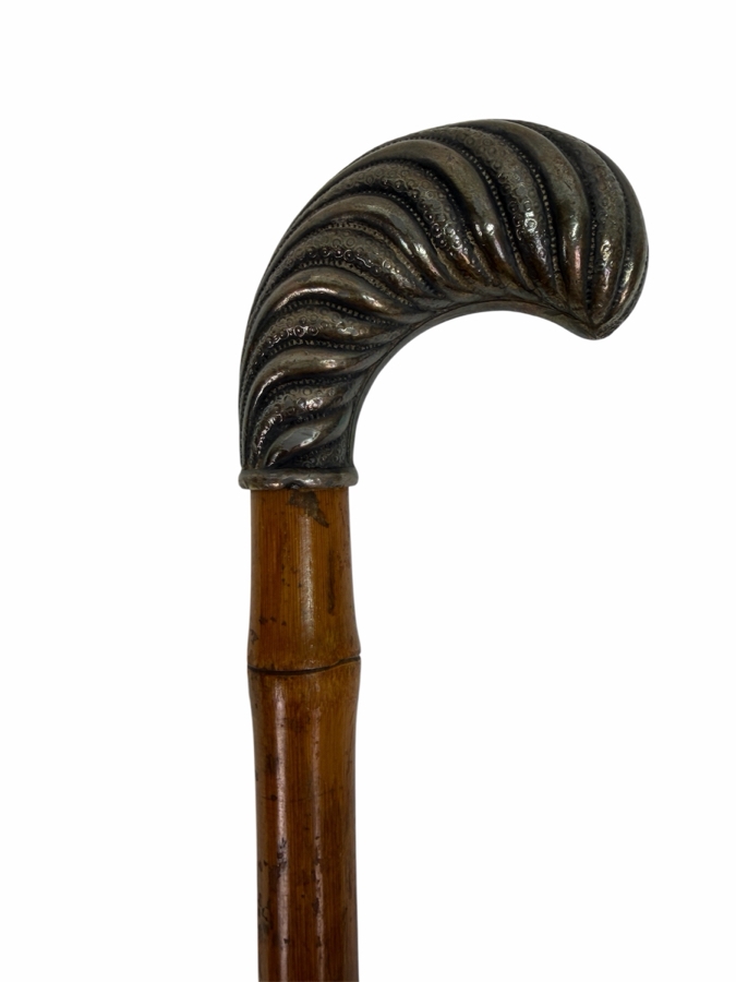 Just Added - Antique Victorian Silverplate Handle Child's Dress Cane Walking Stick 25'L (RSF) [Photo 2]