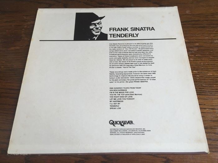 Frank Sinatra ‎- Tenderly - Intermedia ‎- qs5001 [Photo 2]