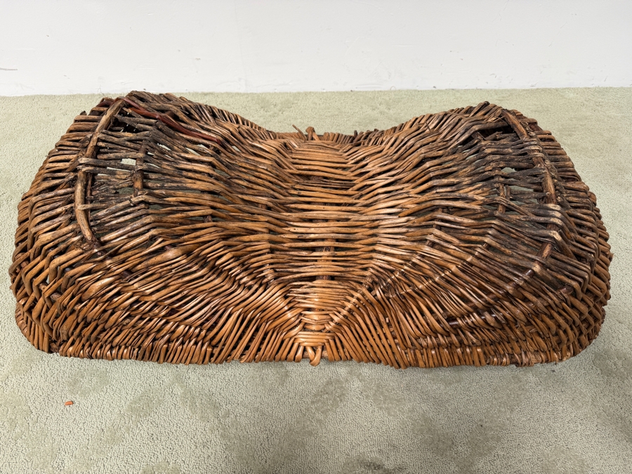 Just Added - Large Antique French Grape Harvest Basket 44L X 20D X 14H (RSF) [Photo 6]