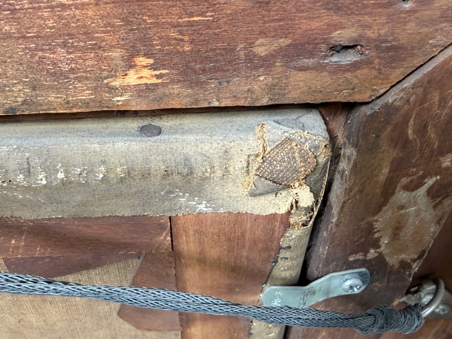 Just Added - Original Antique Oil Painting On Canvas Artist Unknown 16 X 20 In Gilt Antique Frame 24.5 X 28.5 (RSF) [Photo 11]