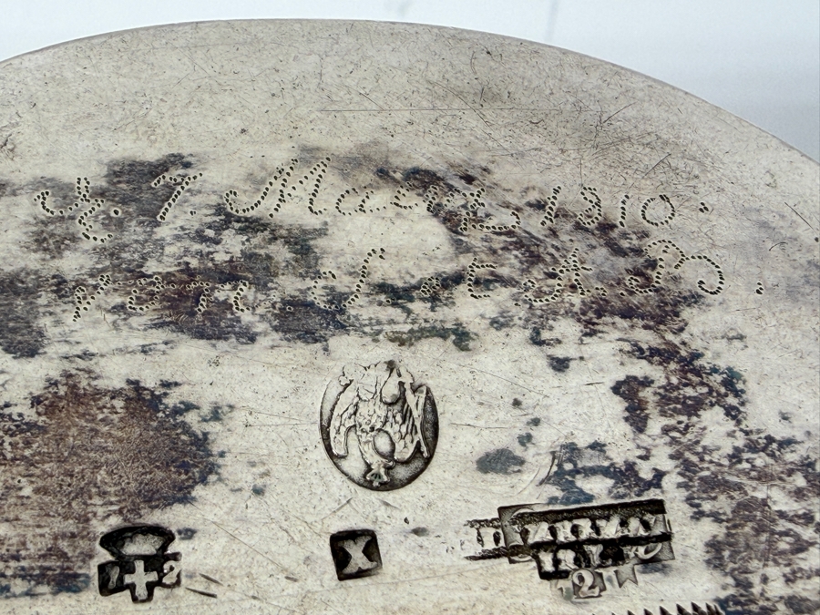 Just Added - Antique 19th Century (1810) Hallmarked Austrian .800+ Silver Coffee Pot With Spirit Burner Weighs 600g (CBAD) [Photo 23]