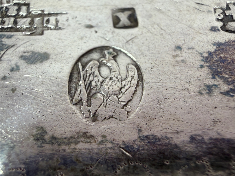 Just Added - Antique 19th Century (1810) Hallmarked Austrian .800+ Silver Coffee Pot With Spirit Burner Weighs 600g (CBAD) [Photo 12]