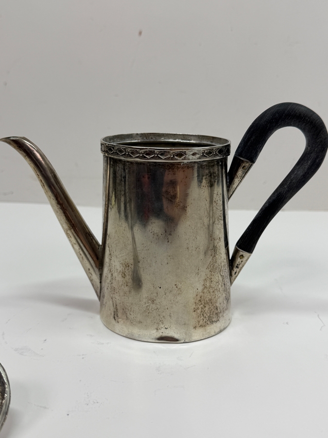 Just Added - Antique 19th Century (1810) Hallmarked Austrian .800+ Silver Coffee Pot With Spirit Burner Weighs 600g (CBAD) [Photo 10]