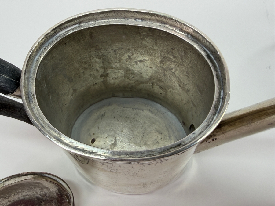 Just Added - Antique 19th Century (1810) Hallmarked Austrian .800+ Silver Coffee Pot With Spirit Burner Weighs 600g (CBAD) [Photo 8]