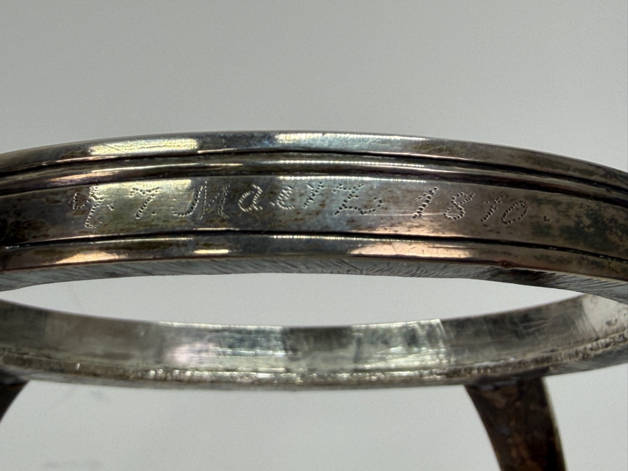 Just Added - Antique 19th Century (1810) Hallmarked Austrian .800+ Silver Coffee Pot With Spirit Burner Weighs 600g (CBAD) [Photo 26]