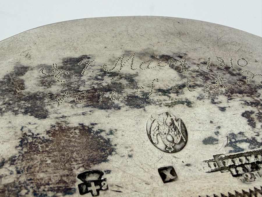 Just Added - Antique 19th Century (1810) Hallmarked Austrian .800+ Silver Coffee Pot With Spirit Burner Weighs 600g (CBAD) [Photo 19]