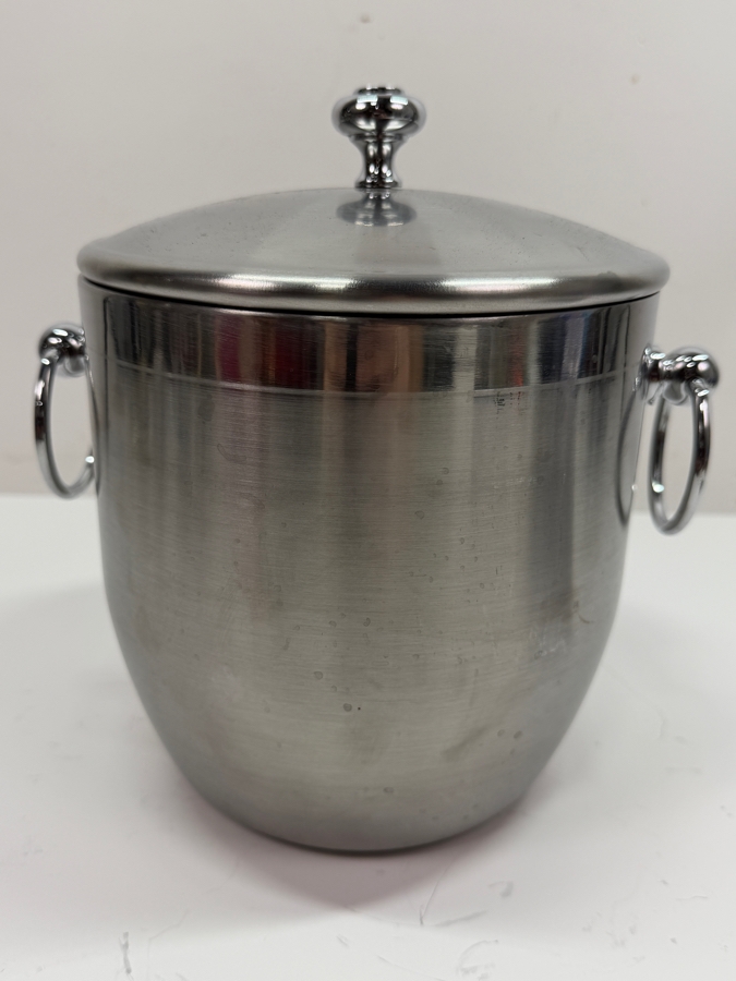 Just Added - Bellemain Brushed Stainless Steel Metal Ice Bucket 8.5W X 9H (HA) [Photo 3]