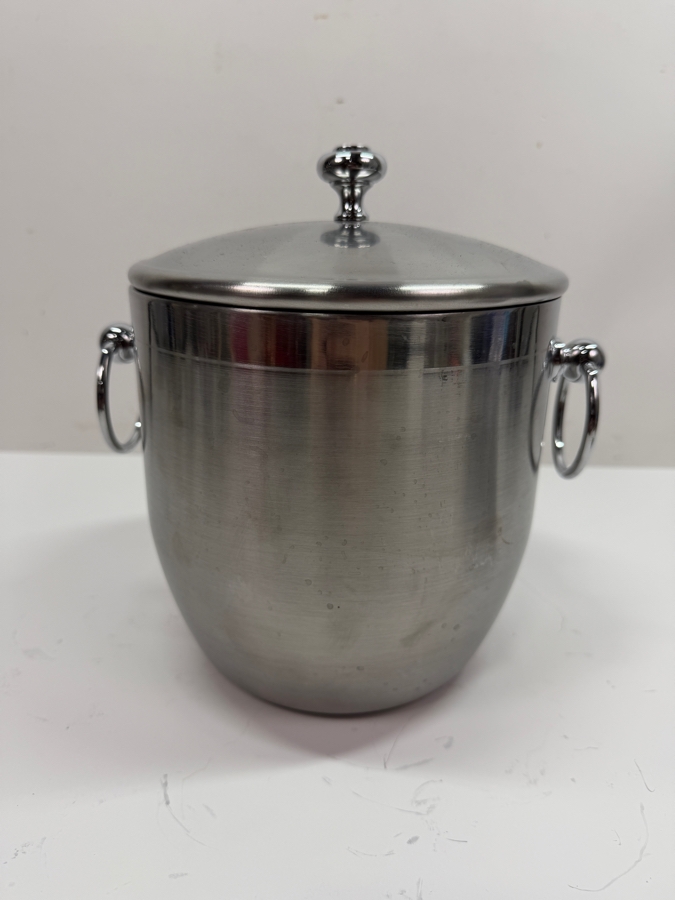 Just Added - Bellemain Brushed Stainless Steel Metal Ice Bucket 8.5W X 9H (HA) [Photo 2]