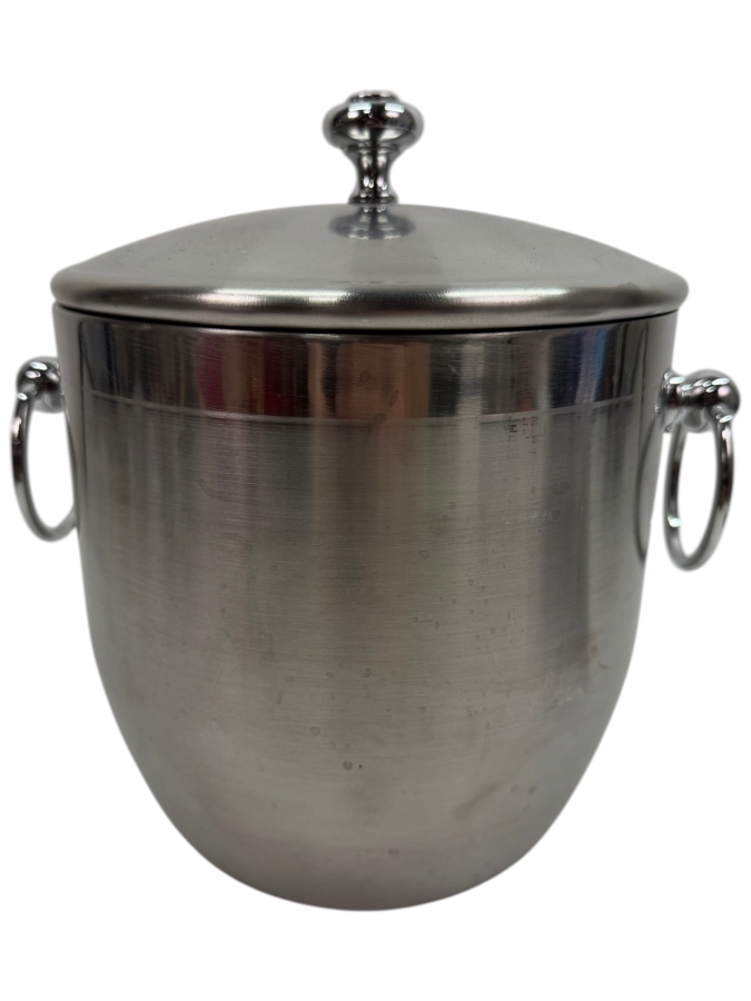 Just Added - Bellemain Brushed Stainless Steel Metal Ice Bucket 8.5W X 9H (HA)
