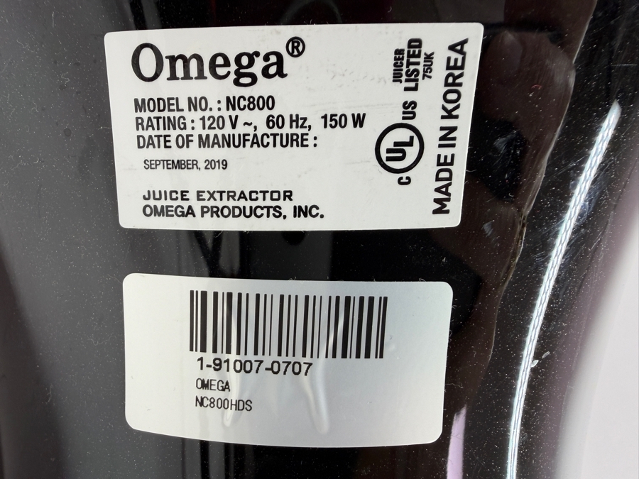 Just Added - Omega Juice Extractor Model No. NC800 19W X 13H Retails $350 (HA) [Photo 4]