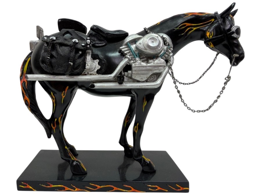 Just Added - Limited Edition The Trail Of Painted Ponies Motorcycle Mustang Horse Figurine Item No. 1450 6.5W X 6H (RSF)