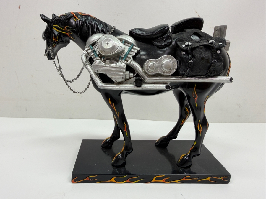 Just Added - Limited Edition The Trail Of Painted Ponies Motorcycle Mustang Horse Figurine Item No. 1450 6.5W X 6H (RSF) [Photo 3]