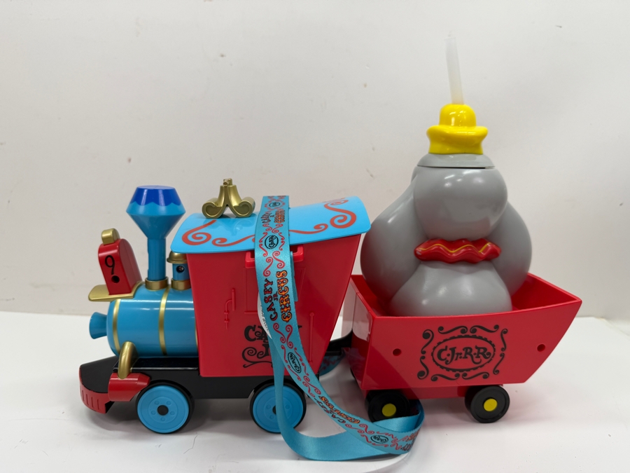 Disney Parks Casey Jr. Train Popcorn Bucket And Dumbo Premium Sipper Cup 2019 Limited Edition Set 13'L [Photo 5]