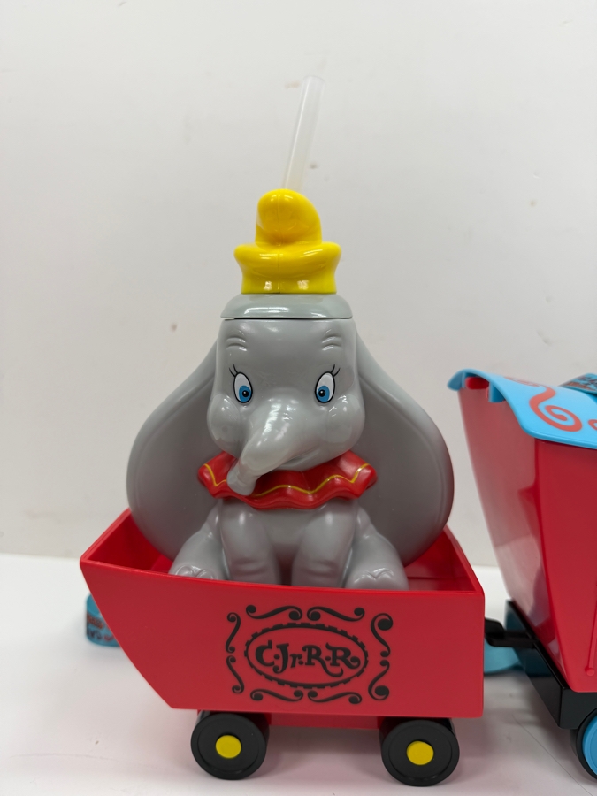 Disney Parks Casey Jr. Train Popcorn Bucket And Dumbo Premium Sipper Cup 2019 Limited Edition Set 13'L [Photo 3]