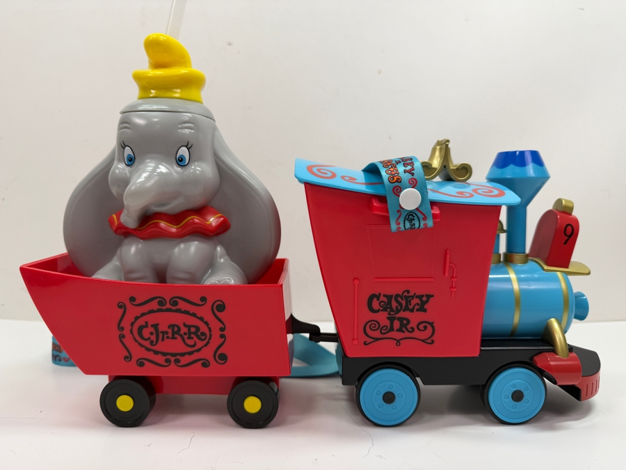 Disney Parks Casey Jr. Train Popcorn Bucket And Dumbo Premium Sipper Cup 2019 Limited Edition Set 13'L [Photo 2]