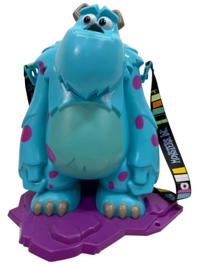 Disney Parks Monsters Inc. Sulley Limited Edition Pixar Fest 2018 Souvenir Popcorn Bucket With Themed Carrying Strap 12'H