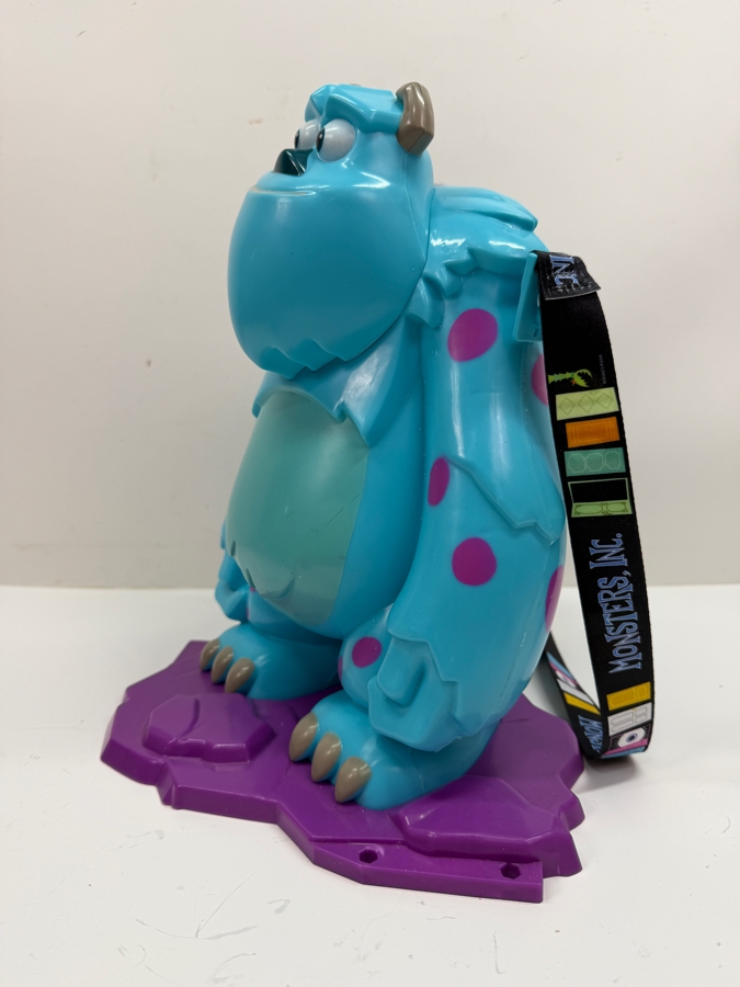 Disney Parks Monsters Inc. Sulley Limited Edition Pixar Fest 2018 Souvenir Popcorn Bucket With Themed Carrying Strap 12'H [Photo 2]