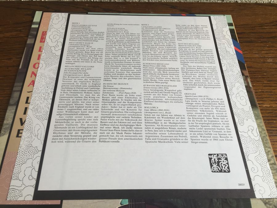 Liona Boyd ‎- Liona Live In Tokyo - CBS Masterworks ‎- IM 39031 [Photo 4]