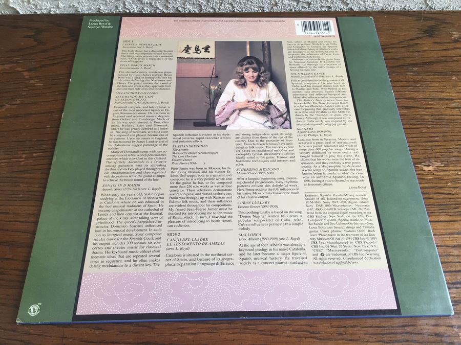 Liona Boyd ‎- Liona Live In Tokyo - CBS Masterworks ‎- IM 39031 [Photo 2]