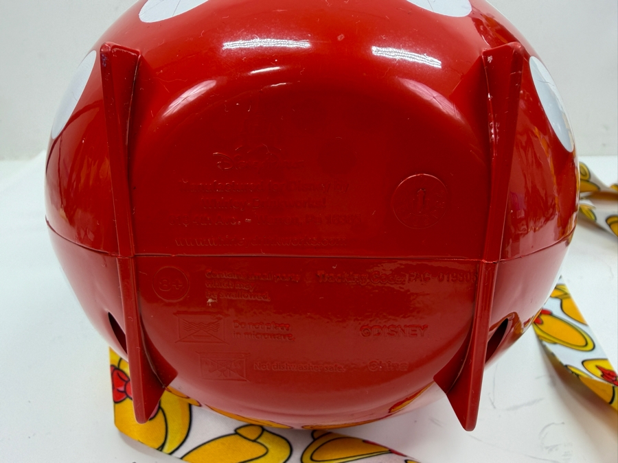 Disney Parks Minnie Mouse 90th Anniversary Balloon Popcorn Bucket & Classic Mickey Mouse Icon Souvenir Bucket With Character Lanyards 10.5'H [Photo 5]