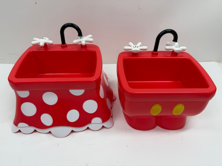 Disney Parks Mickey Mouse Red Pants & Minnie Mouse Skirt Ice Cream Kitchen Sink Souvenir Sundae Containers 5'H [Photo 2]