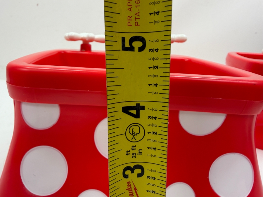 Disney Parks Mickey Mouse Red Pants & Minnie Mouse Skirt Ice Cream Kitchen Sink Souvenir Sundae Containers 5'H [Photo 6]