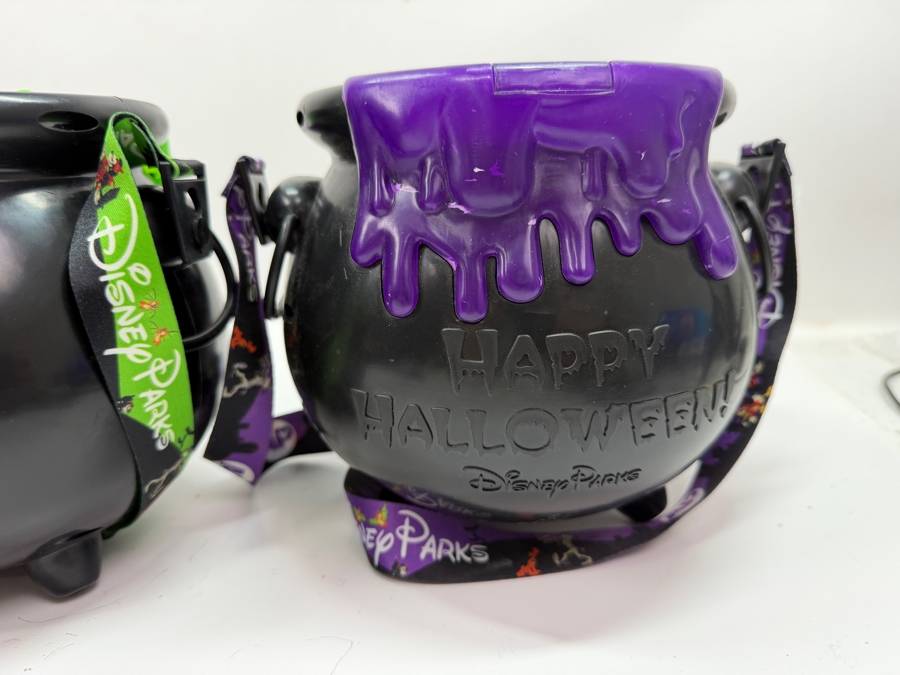Disney Parks Halloween Poison Apple Cauldron Light-Up Popcorn Buckets - 2018 Green Edition & 2019 AP Exclusive Purple Edition 7'H [Photo 5]