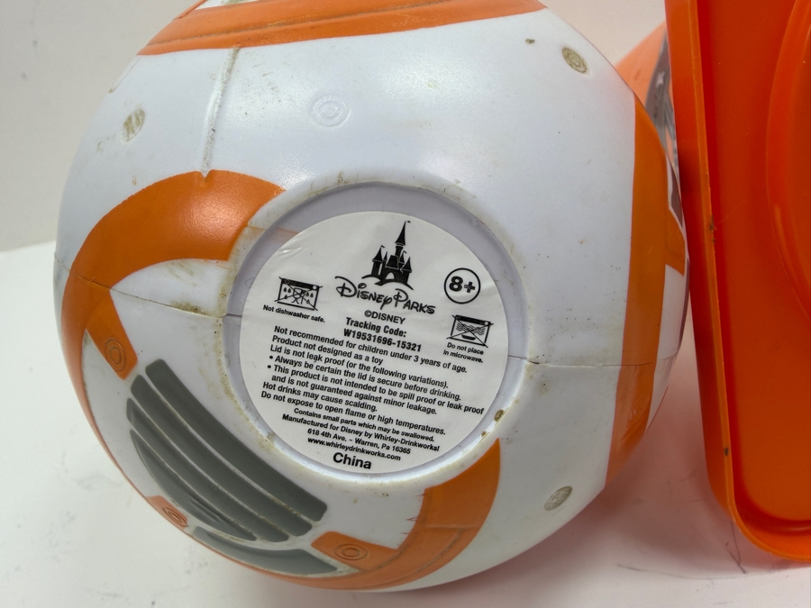 Disney Parks Souvenir Sipper Set - BB-8 Droid, Cars Land Cozy Cone & Pirates Of The Caribbean Skeleton Captain Stein 10' - 11'H [Photo 6]