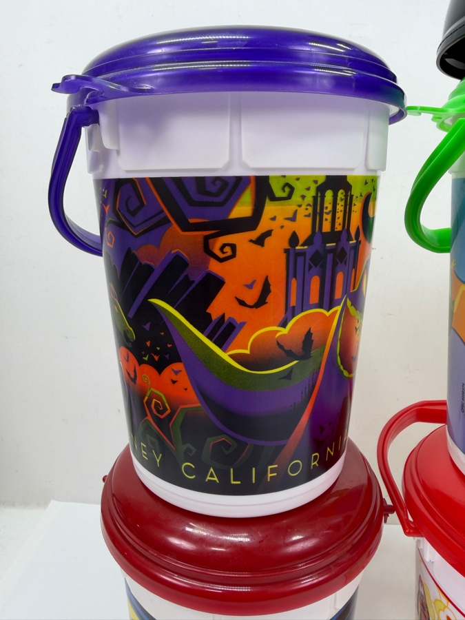 Disney Parks Disneyland Resort 2017-2019 Souvenir Popcorn Bucket Collection - Featuring Mickey Mouse Ear Hat Lid, Cars Land, 2018-2019 Halloween Specials, And Annual Passholder Exclusive Refillable Buckets 8'H [Photo 2]